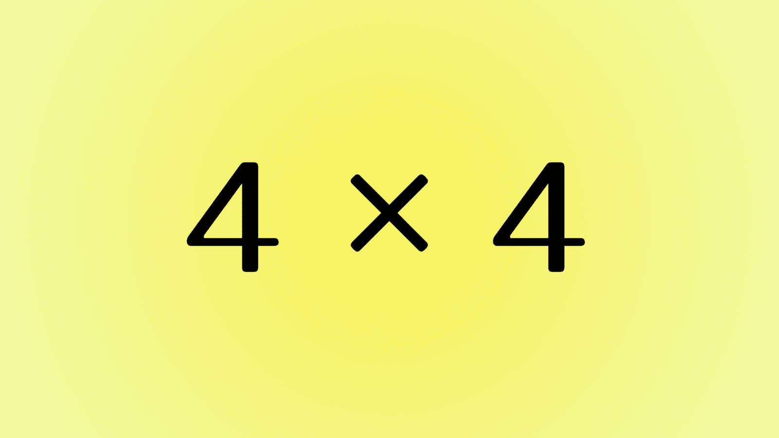 ４×４